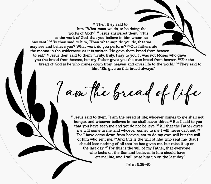 Bread of Life Cutting Board | John 6:28-40 (Round)